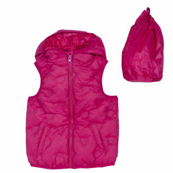 Жилет Chicco для девочки, с капюшоном, цвет фуксия — Фуксия, р.104