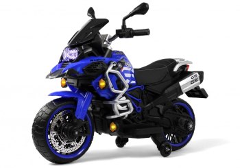 Детский электромотоцикл RiverToys М009БХ — (синий)