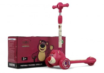 Детский самокат RiverToys HB-T-12 — (розовый)