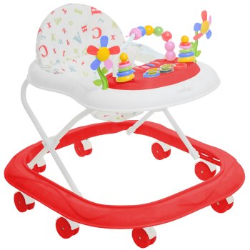 Детские ходунки Indigo ABC — (бежевый-белый)