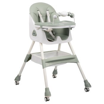 Стульчик для кормления Indigo Corn — зеленый-серый