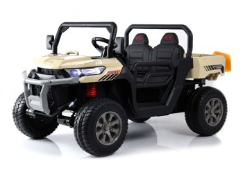 Детский электромобиль RiverToys H005HH — (кремовый)