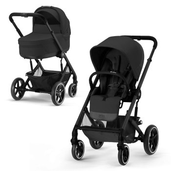 Коляска 2 в 1 Cybex Balios S Lux BLK — (Moon Black с дождевиками)