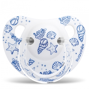 Пустышка Suavinex от 0 до 6мес — бел.море