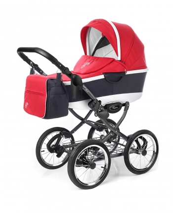 Коляска для новорожденных Esspero Classic Alu (шасси Graphite) — Red