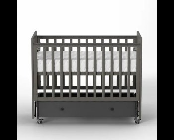 Детская кроватка ANTEMI Classic Sleep 120х60(Ящ+м) — (Графит)