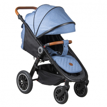 Прогулочная коляска Coletto JOGGY — indigo, черная рама
