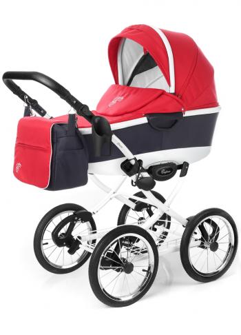 Коляска для новорожденных Esspero Classic Alu (шасси White) — Red