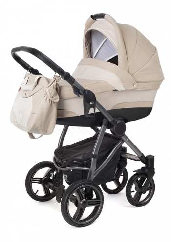 Коляска для новорожденных Esspero Newborn Lux (шасси Graphite) — Khakki Beige
