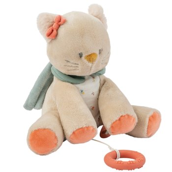 Игрушка мягкая Nattou Musical Soft Toy Mila Zo Lana Кот музыкальная 266055