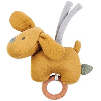 Игрушка мягкая Nattou Musical Soft Toy Mini Charlie Собачка Caramel музыкальная 388047 — (caramel)