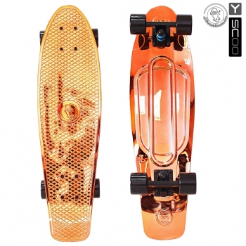 Скейтборд Y-SCOO Big Fishskateboard metallic 27" — ORANGE/black