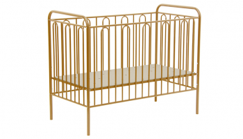 Детская кроватка Polini Vintage 110, металлическая — Бронзовый