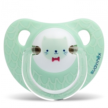 Пустышка Suavinex от 0 до 6мес — зел.кот