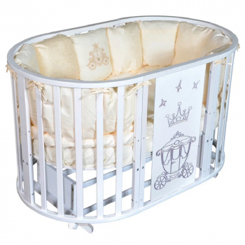 Детская кроватка КЕДР Sofia Сrown 2 УМ 6в1 — Белый