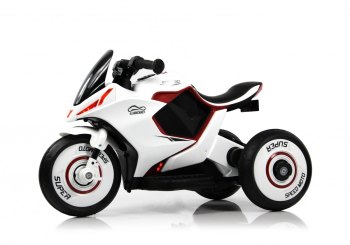 Детский электромотоцикл RiverToys G004GG — (белый)