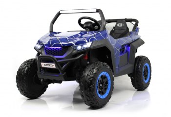 Детский электромобиль RiverToys T777TT 4WD — (синий Spider)