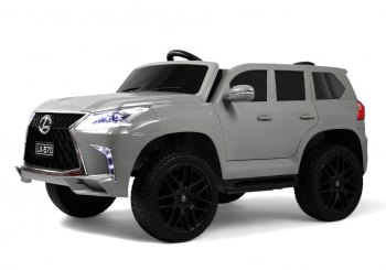 Детский электромобиль RiverToys Lexus 570 E555EE — (серый)