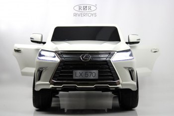 Детский электромобиль RiverToys Lexus LX570 Y555YY — (белый)