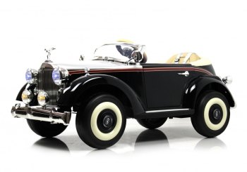 Детский электромобиль RiverToys Rolls-Royce E444EE — (черный глянец)