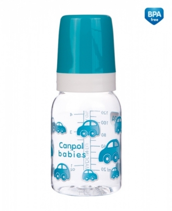 Бутылочка Canpol тритановая, с сил. соской, 120 мл, 3+ мес., арт. 11/820prz — бирюзовый