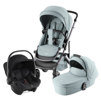 Коляска 3 в 1 Britax Roemer Strider M (автокресло BS CORE) — (Harbor Blue/Space Black)