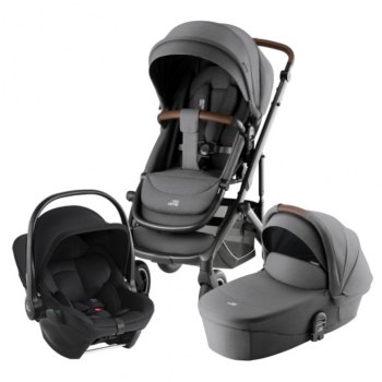 Коляска 3 в 1 Britax Roemer Strider M (автокресло BS CORE) — (Mineral Grey/Space Black)