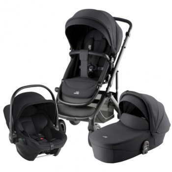 Коляска 3 в 1 Britax Roemer Strider M (автокресло BS CORE) — (Carbon Black/Space Black)