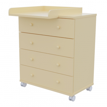 Комод Incanto ИНКАНТО 800/4 с узким пеленальным столиком, ЛДСП — Слоновая кость