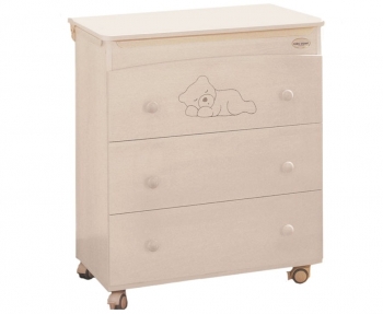 Комод пеленальный с ванночкой Baby Expert Baby Coccolo — выбеленный