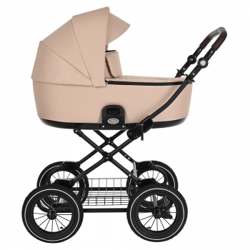 Коляска для новорожденных Roan Bass Next Classic, d12 — Champagne Mood/руч.Тем.коричневый