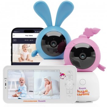 Видеоняня Ramili Baby RV100X2NUSHAKROSH Нюша и Крошик, Малышарики — (с креплениями)