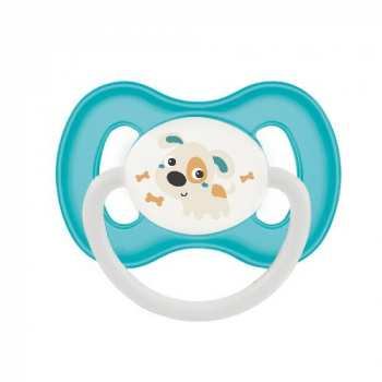 Пустышка симметричная Canpol Bunny & company силикон, 6-18 мес., арт. 23/269 — бирюзовый/собачка