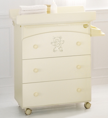 Комод пеленальный с ванночкой Baby Expert Diamante — крем
