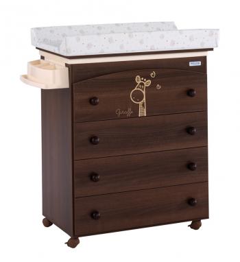 Комод пеленальный с декором Micuna Sabana B-970 — Chocolate/Beige Bears and Hearts