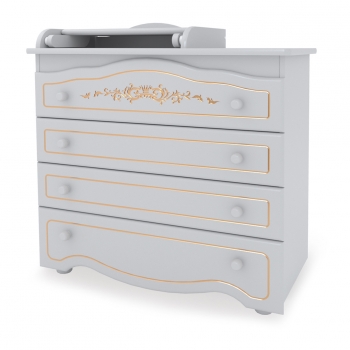 Пеленальный комод Gandilyan "Сильвия" Люкс Плюс — белая ночь