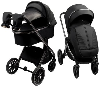 Коляска 2 в 1 Amarobaby Genius — (Черный)