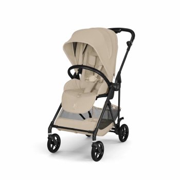 Прогулочная коляска Cybex Melio Carbon — (Almond Beige New с дождевиком)