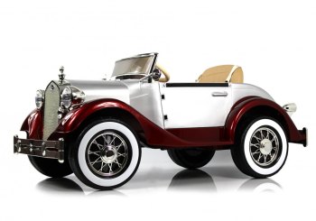 Детский электромобиль RiverToys X005XX — (красно-серебристый)