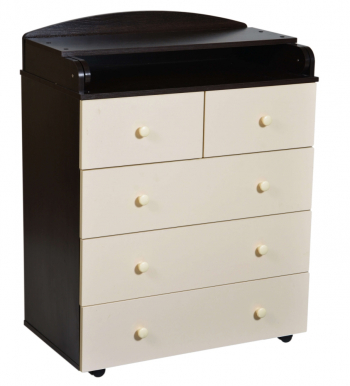 Пеленальный комод КЕДР Victoria 805 ЛДСП — Венге/Слоновая кость