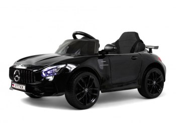 Детский электромобиль RiverToys Mercedes-Benz AMG GT X777XX — (черный глянец)