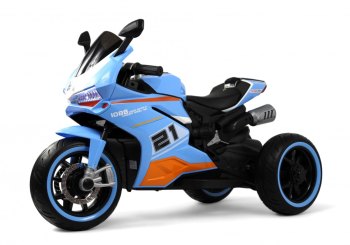 Детский электромотоцикл RiverToys C005MC — (синий)