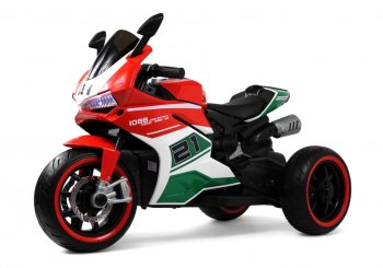 Детский электромотоцикл RiverToys C005MC — (красный)
