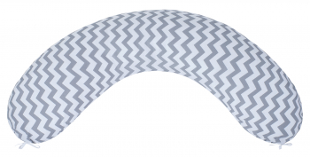 Подушка для беременных Amarobaby 170х25 зиг-заг — серый