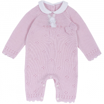 Комбинезон Chicco принт Бантик, для девочек, цвет розовый (ошибка)