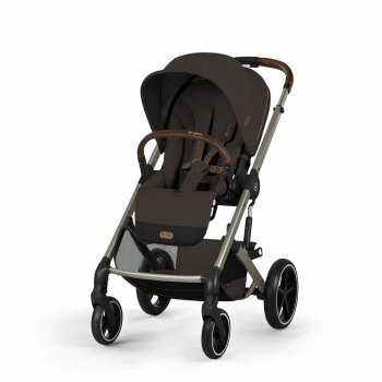 Прогулочная коляска Cybex Balios S Lux NEW — (TPE Chocolate Brown с дождевиком)