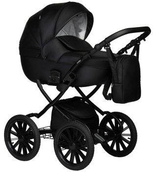 Коляска 2 в 1 Indigo MIO ECO Plus 14 — (01 (черная кожа))