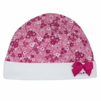 Шапка Chicco для девочек, с цветочками, цвет розовый