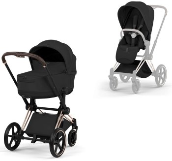 Коляска 2 в 1 Cybex Priam IV Jeremy Scott — (Sepia Black)