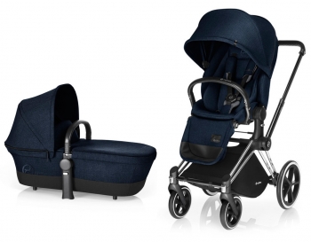 Коляска 2 в 1 Cybex Priam (шасси All Terrain Matt Black) — Midnight Blue